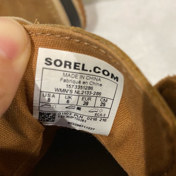 SOREL Women’s Out 'n About Duck Boots Tan/Black Waterproof Lace Up US Size 8 - Picture 9 of 9